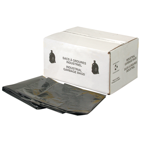 Heavy-Duty Garbage Bags, 4X Strong, 35" W x 50" L, 6 mils, Black OSI Industrial Sales