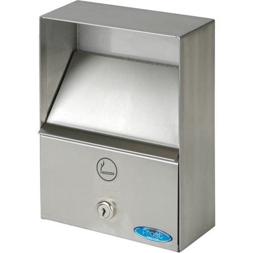 Smoking Receptacles, Wall-Mount, Stainless Steel, 1 Litres Capacity, 9" Height OSI Industrial Sales