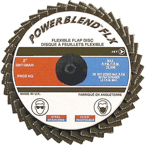 Powerblend FLX Roll-On Flap Disc, 3" x 120 Grit, Zirconia Alumina OSI Industrial Sales
