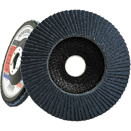 Disque &agrave; lamelles PowerBlend, 4-1/2" x 7/8", Type 29, Grain Z40, Alumine de zirconium OSI Industrial Sales