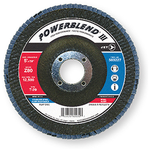 PowerBlend Flap Disc, 7" x 7/8", Type 29, Z120 Grit, Zirconia Alumina OSI Industrial Sales