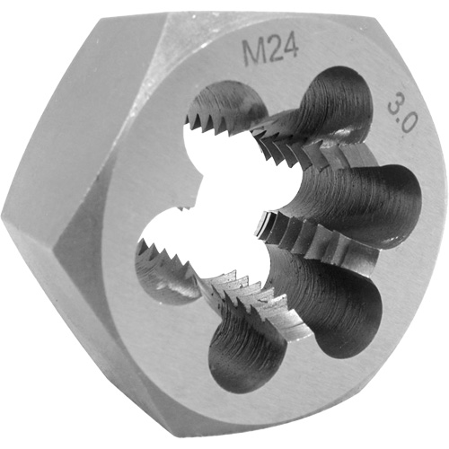 SAE Hex Die, 1-1/2" Dia., 18 mm Thread, Alloy Steel OSI Industrial Sales