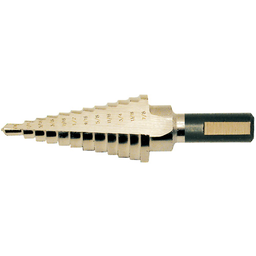 Super Premium Step Drill, 1/8" - 1/2" , 1/32" Increments, High Speed Steel OSI Industrial Sales
