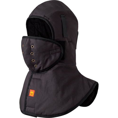 5565A Heavy-Duty Flame Resistant Long Neck Hardhat Liner, Black, Cotton OSI Industrial Sales