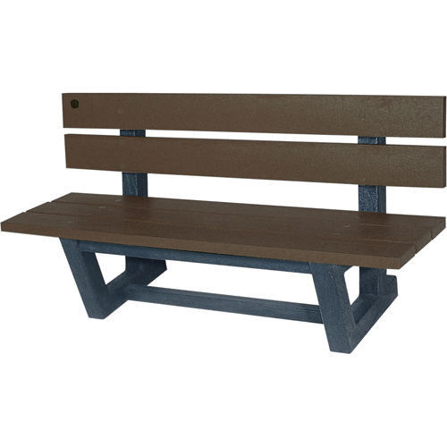 Bancs de parc d'ext&eacute;rieur, Plastique recycl&eacute;, 60" lo x 22-13/16" la x 29-13/16" h, Ombre OSI Industrial Sales