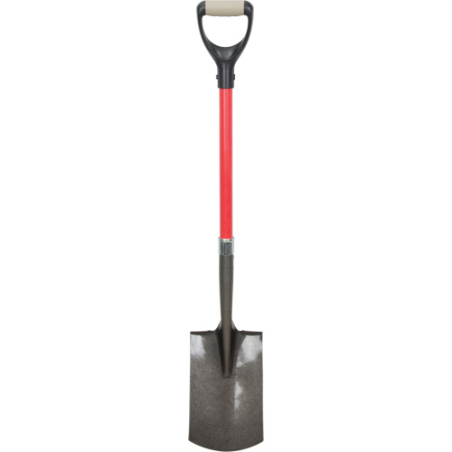 Heavy-Duty Shovels, Fibreglass, Carbon Steel Blade, D-Grip Handle, 30-1/2" Long OSI Industrial Sales