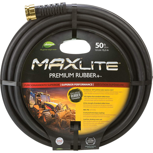 Boyaux pour usage commercial, Caoutchouc, 5/8" dia x 50' OSI Industrial Sales