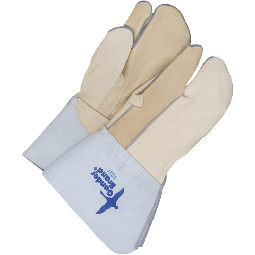 One-Finger Leather Mitts, Grain Cowhide, Size 11 OSI Industrial Sales