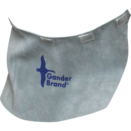 Gander Brand Split Leather Welding Helmet Bib, Pearl Grey OSI Industrial Sales