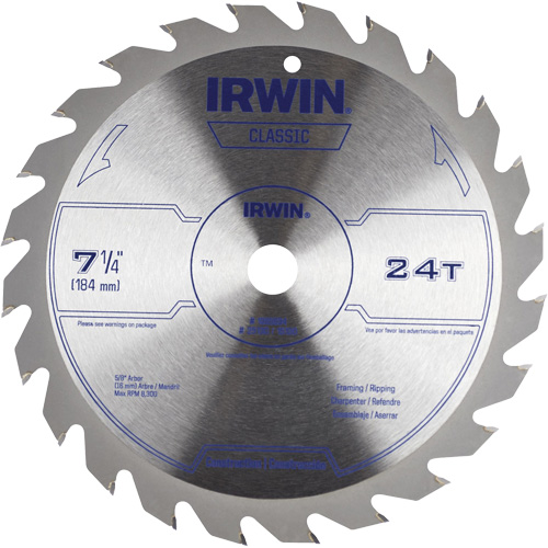 Classic Series Circular Saw Blade, 7-1/4", 24 Teeth, Wood Use OSI Industrial Sales
