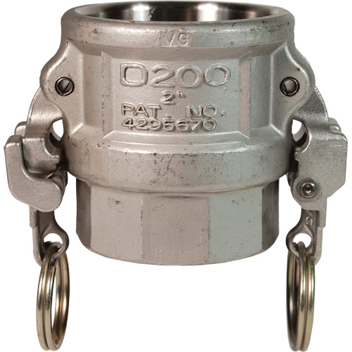 Coupleur &agrave; came et cannelure EZ Boss-Lock, Acier inoxydable, Type D, 1", NPT femelle, 250 PSI OSI Industrial Sales