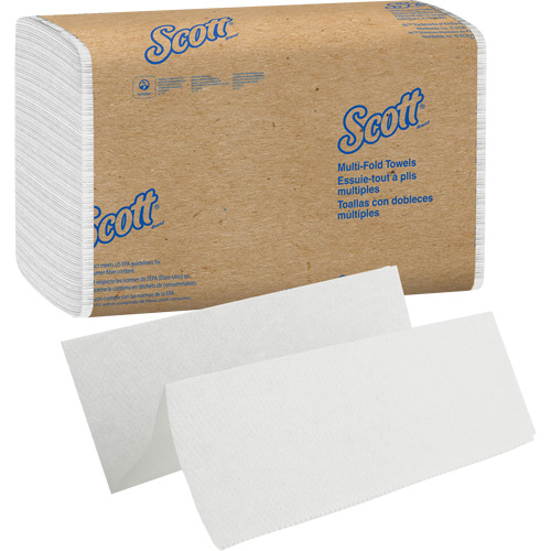 Scott&reg; Essential Multi-Fold Paper Towels, 1 Ply, 9-2/5" L x 9-1/5" W, 250 /Pack OSI Industrial Sales