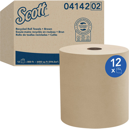 Serviettes en rouleaux durs Universel  de Scott, 1 pli, Standard, 800' lo OSI Industrial Sales