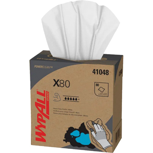 WypAll&reg; X80 Extended Use Cloths, Heavy-Duty, 16-4/5" L x 9" W OSI Industrial Sales
