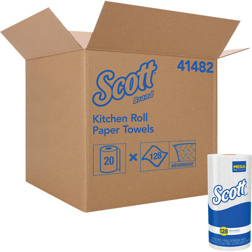 Scott&reg; Kitchen Roll Towels, 1 Ply, 128 Sheets/Roll, 11" W, 8.78" L OSI Industrial Sales