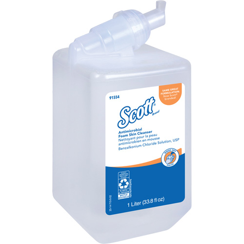 Nettoyant antimicrobien pour la peau Control de Scott, Mousse, 1 L, Sans parfum OSI Industrial Sales