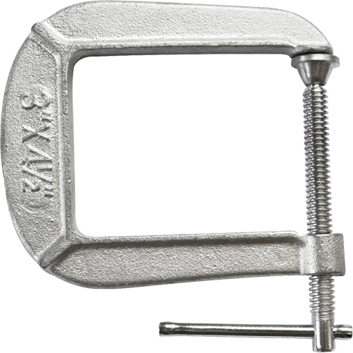 Light-Duty C-Clamp, 3" (76 mm) Capacity, 4-1/2" (114 mm) Throat Depth OSI Industrial Sales