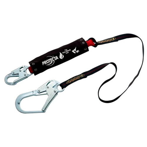 PRO Shock-Absorbing Lanyard, 6', Snap Hook Center, Snap Hook Leg Ends, Kevlar&reg; OSI Industrial Sales
