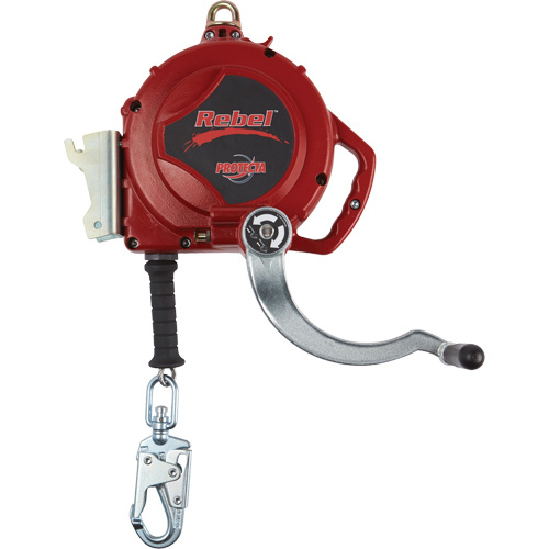 Cordage de s&eacute;curit&eacute; autor&eacute;tractable Rebel, 50', Acier galvanis&eacute;, Pivotant OSI Industrial Sales