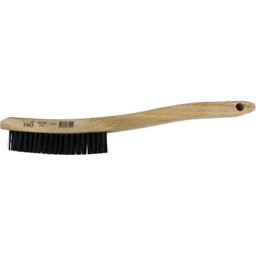 Brosse de nettoyage &eacute;conomique &agrave; manche courb&eacute;, Laiton, 3 x 19 rangs de fils, Longueur 13-3/4" OSI Industrial Sales
