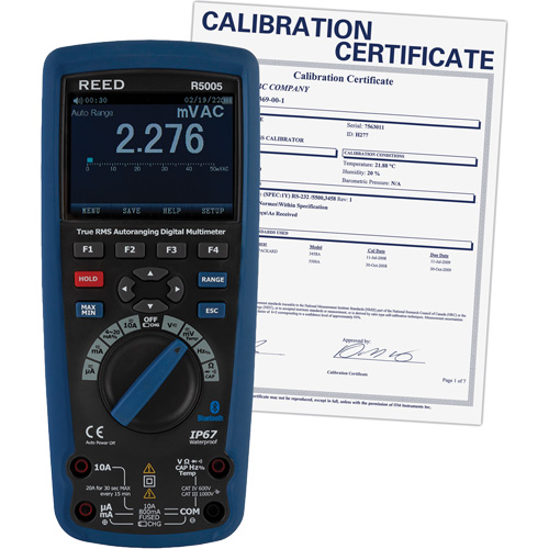 True RMS Industrial Multimeter with ISO Certificate, AC/DC Voltage, AC/DC Current OSI Industrial Sales