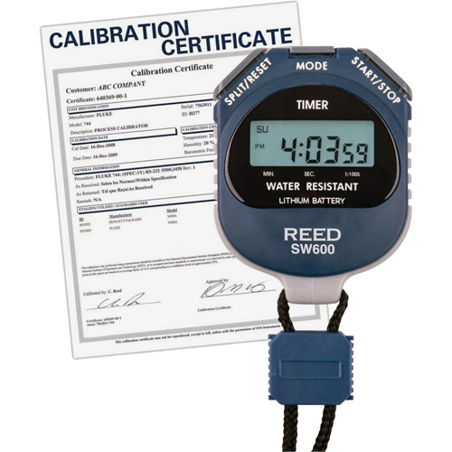 REED SW600 Stopwatch with ISO Certificate, Digital, Water Resistant OSI Industrial Sales
