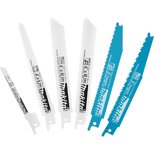 Ensemble de 6 lames pour scie alternative, Bim&eacute;tal, 6-18 Dents par pouce, 6"/3-1/2" lo x 3/4" la OSI Industrial Sales
