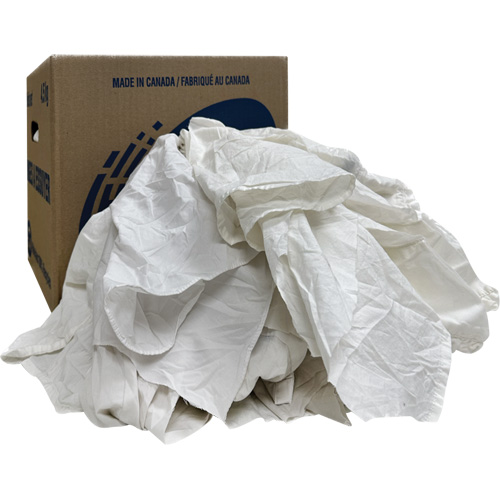 Wiper Rags Box, White, 10 lbs. OSI Industrial Sales