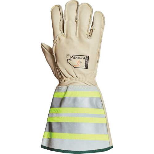Endura&reg; Deluxe Winter Lineman Gloves with 6" Reflective Cuff, Large, Horsehide Palm, Fleece Inner Lining OSI Industrial Sales