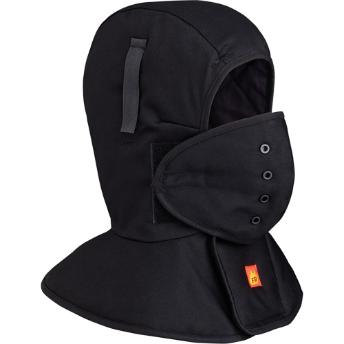 565A Doublure matelass&eacute;e FR &agrave; long col pour casque, Noir, Coton OSI Industrial Sales