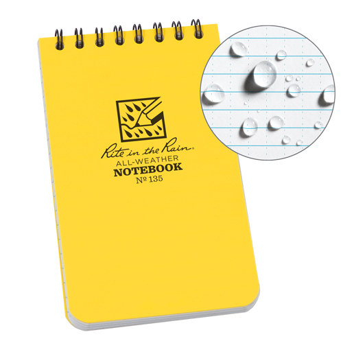 Pocket Top-Spiral Notebook, Soft Cover, Yellow, 100 Pages, 3" W x 5" L OSI Industrial Sales