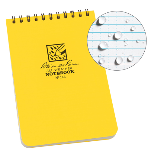 Pocket Top-Spiral Notebook, Soft Cover, Yellow, 100 Pages, 4" W x 6" L OSI Industrial Sales