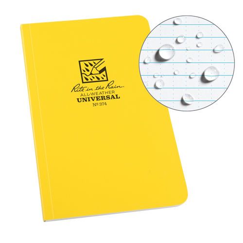 Field-Flex Bound Book, Soft Cover, Yellow, 128 Pages, 4-5/8" W x 7-1/4" L OSI Industrial Sales