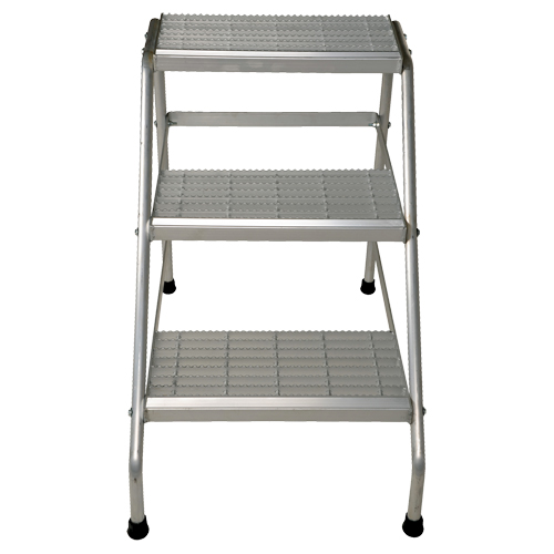 Escabeau en aluminium, 3 marches, 34-9/16" x 22-13/16" x Hauteur 30" OSI Industrial Sales
