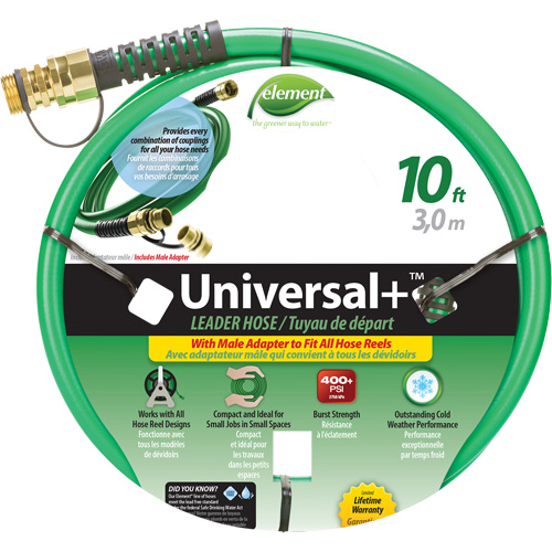 Element&reg; Universal+&reg; Leader Hose, PVC, 1/2" dia. x 10' OSI Industrial Sales