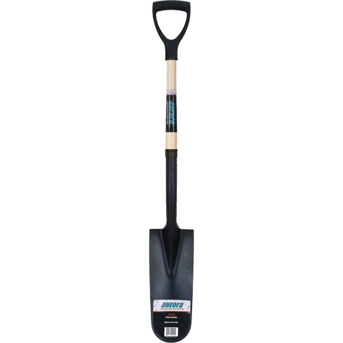 Heavy-Duty Drain Spade, Carbon Steel, 16" x 6" Blade, 29" L, D-Grip Handle OSI Industrial Sales