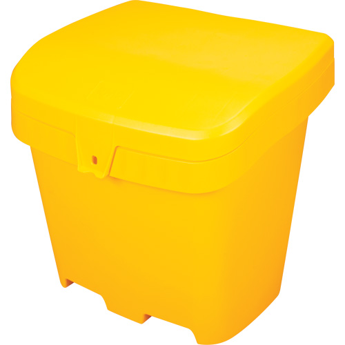 Salt & Sand Storage Bins, With Hasp, 21" x 27" x 26", 4.24 cu. ft., Yellow OSI Industrial Sales