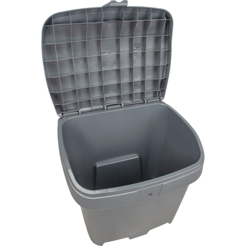 Salt & Sand Storage Bins, With Hasp, 21" x 27" x 26", 4.24 cu. ft., Grey OSI Industrial Sales