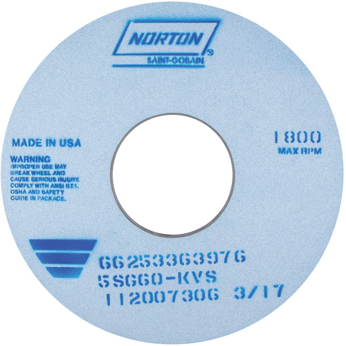 Tool Room Wheel, Type 01, Ceramic Alumina, 14" x 1" OSI Industrial Sales