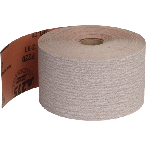 Rouleau de papier abrasif PSA sans chargement, Oxyde d'aluminium, 2-3/4" la x 135' lo, Grain 220 OSI Industrial Sales