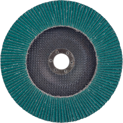 Disque &agrave; lamelles 577F, 7" x 5/8"-11, Type 27, Grain 36, Alumine de zirconium OSI Industrial Sales