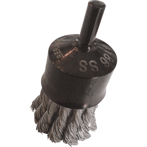 Brosses mont&eacute;es &agrave; fils nou&eacute;s, 1" dia., dia. Des fils 0,020", Tige 1/4" OSI Industrial Sales