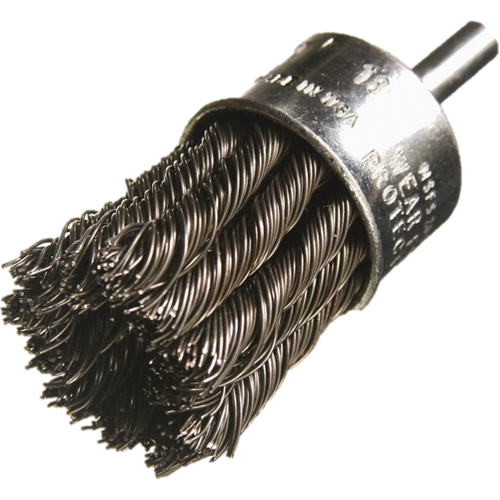 Knotted Wire End Brushes, 3/4" Dia., 0.014" Wire Dia., 1/4" Shank OSI Industrial Sales