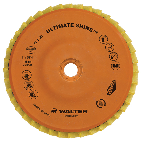 Disque &agrave; lamelles Ultimate Shine, 4-1/2" x 5/8"-11, Type 27, Grain Tr&egrave;s fin, Zirconium OSI Industrial Sales