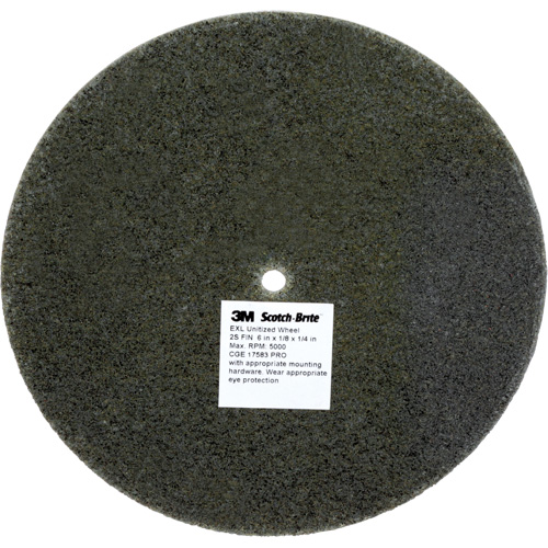 Scotch-Brite EXL Unitized Wheel, 6" x 1/8", 1/4" Arbor, Fine Grit, Silicon Carbide OSI Industrial Sales