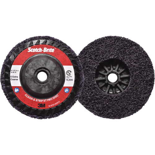 Scotch-Brite Clean & Strip XT Pro Disc, 4-1/2" Dia., Extra Coarse Grit, Silicon Carbide OSI Industrial Sales