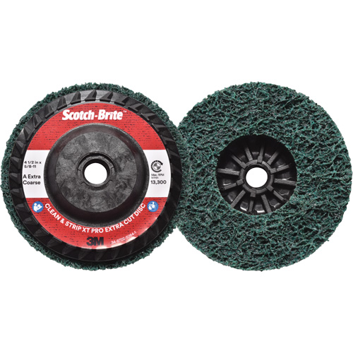 Disque extra coupe  Clean and Strip  XT Pro Scotch-Brite, 4-1/2" dia., Grain Extra grossier, Oxyde d'aluminium OSI Industrial Sales