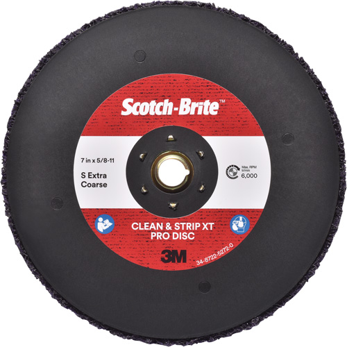 Scotch-Brite Clean & Strip XT Pro Disc, 7" Dia., Extra Coarse Grit, Silicon Carbide OSI Industrial Sales