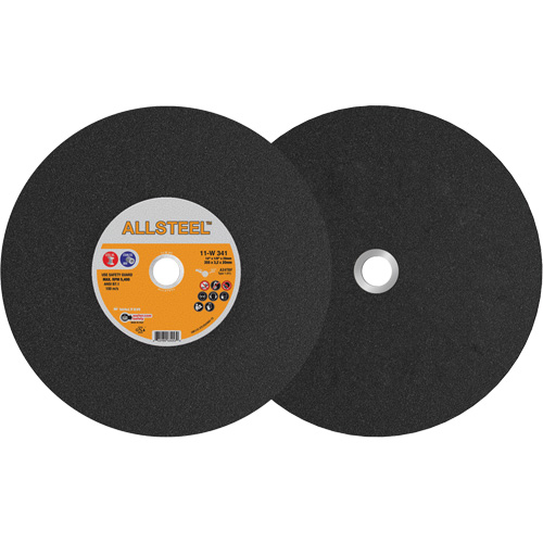 Meule pour scie &agrave; tronçonner AllSteel, 14" x 1/8", Arbre de 25/32", Type 1, Oxyde d'aluminium, 5400 Tr/min OSI Industrial Sales