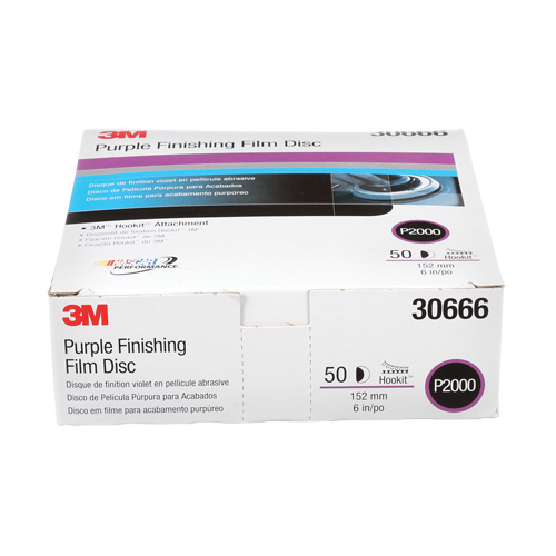 Hookit Finishing Film Disc, 6" Dia., P2000 Grit, Aluminum Oxide, Film OSI Industrial Sales